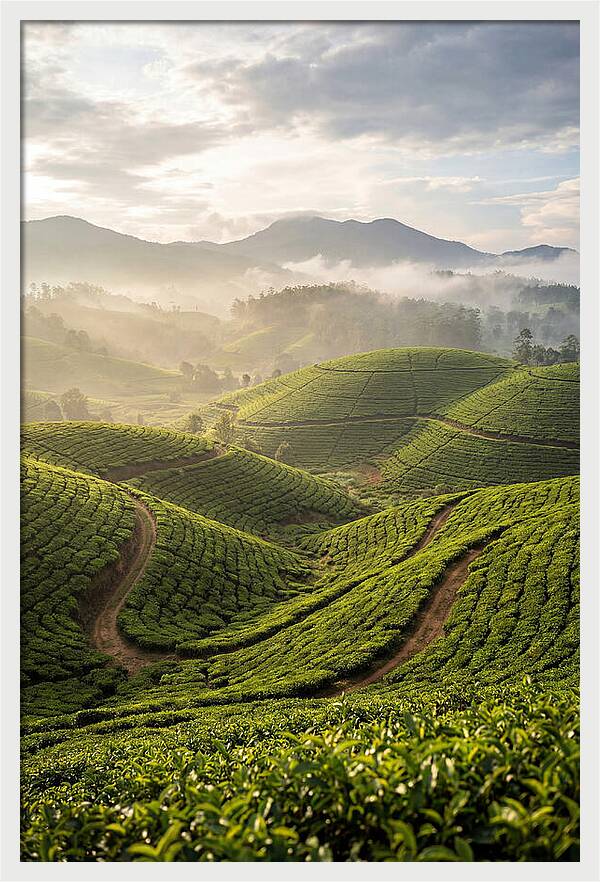 Farm Tea Fields In Sri Lanka