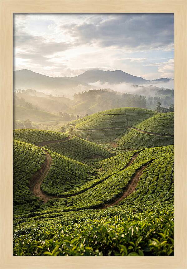 Farm Tea Fields In Sri Lanka
