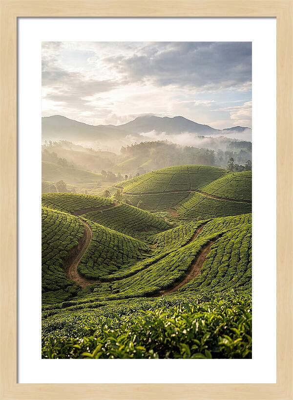 Farm Tea Fields In Sri Lanka