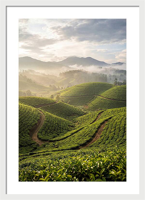 Farm Tea Fields In Sri Lanka
