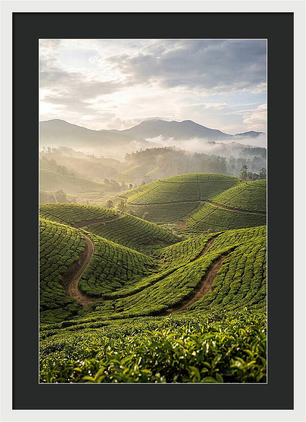 Farm Tea Fields In Sri Lanka