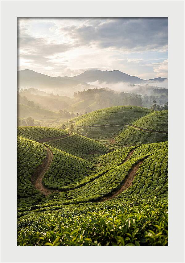 Farm Tea Fields In Sri Lanka