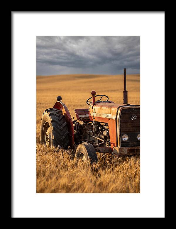 Farm Tractor In Golden Wheat