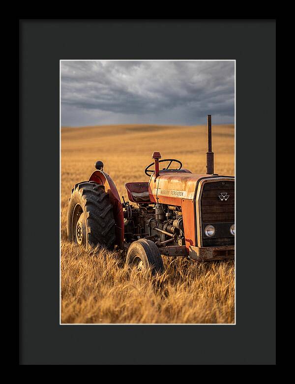 Farm Tractor In Golden Wheat