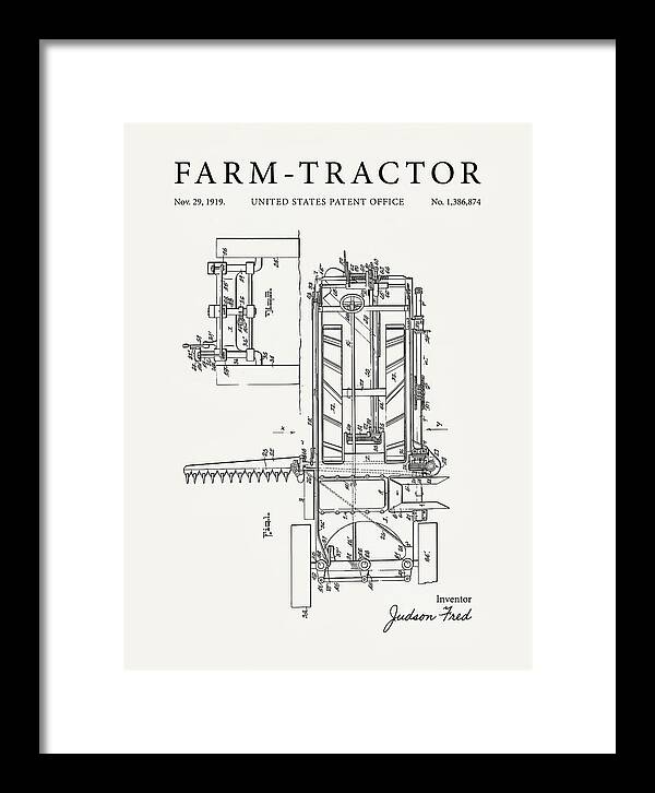 Farm Tractor Minimalist Patent Us1386874a