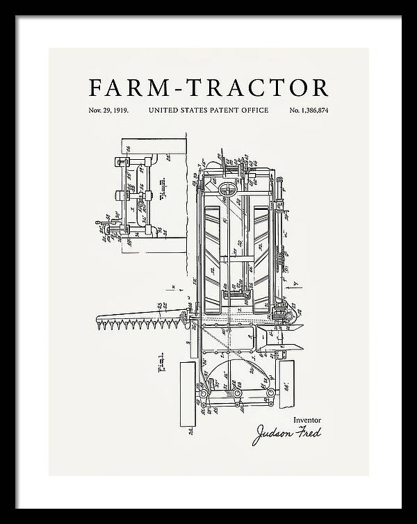 Farm Tractor Minimalist Patent Us1386874a