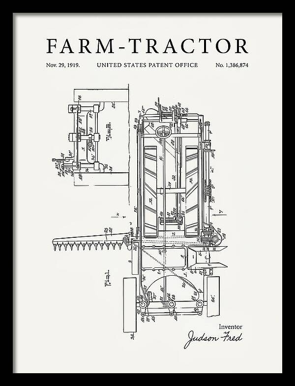 Farm Tractor Minimalist Patent Us1386874a