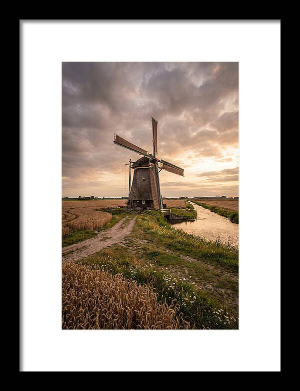 Farm Windmill At Dusk