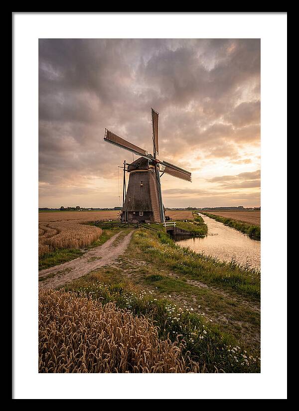 Farm Windmill At Dusk