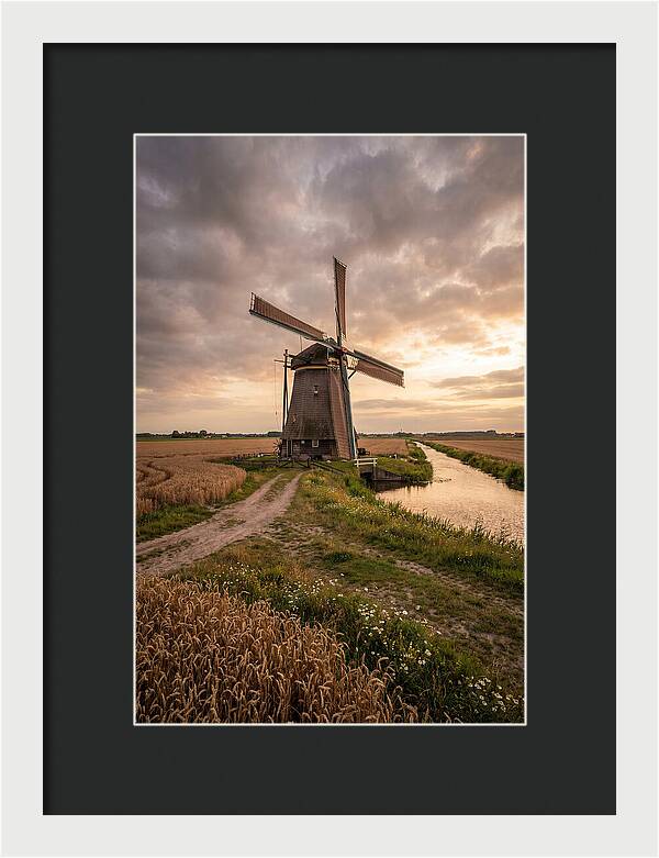 Farm Windmill At Dusk
