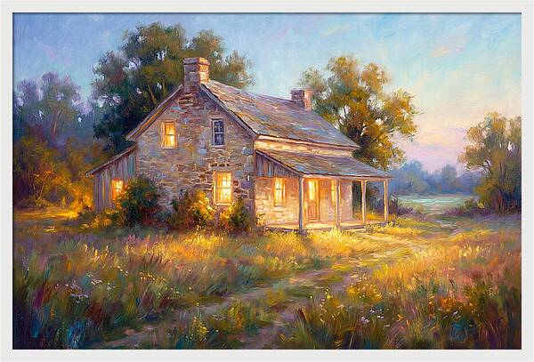Farmhouse At Dusk