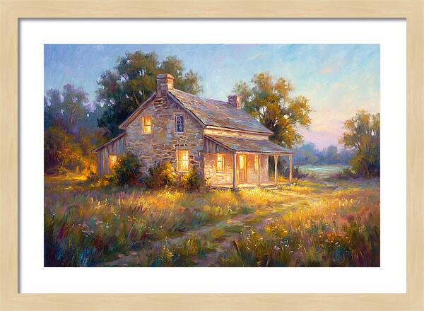 Farmhouse At Dusk