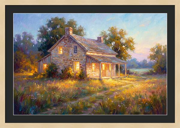 Farmhouse At Dusk