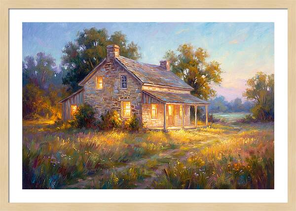 Farmhouse At Dusk