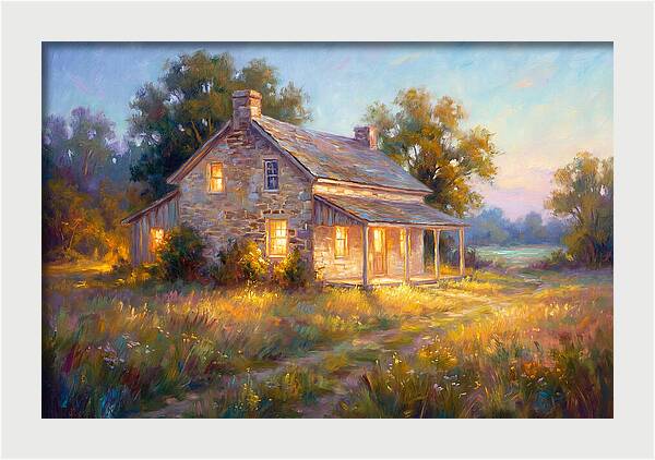 Farmhouse At Dusk