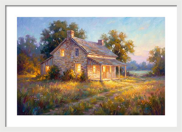 Farmhouse At Dusk