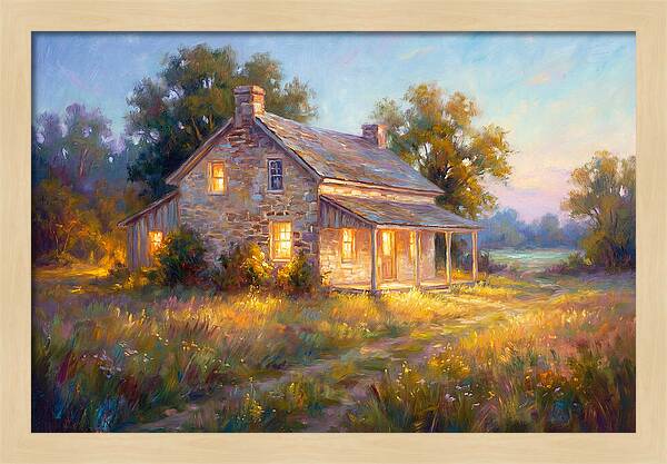 Farmhouse At Dusk