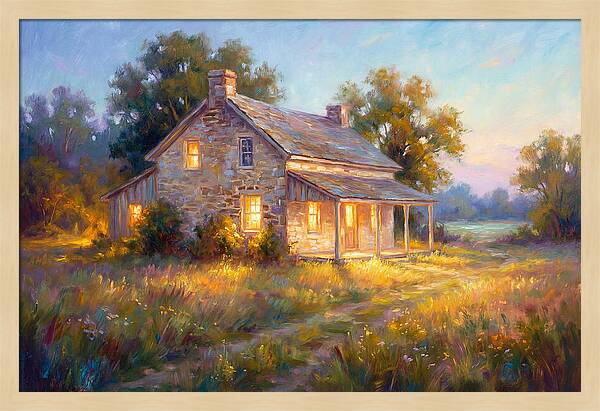 Farmhouse At Dusk