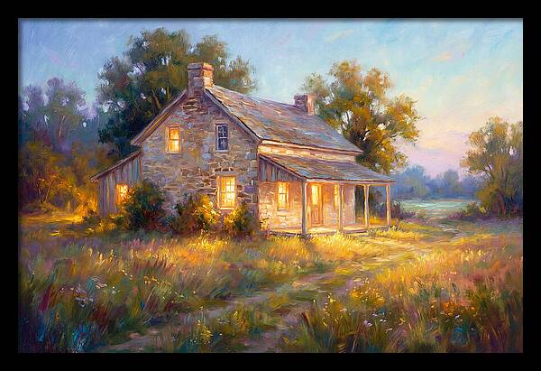 Farmhouse At Dusk