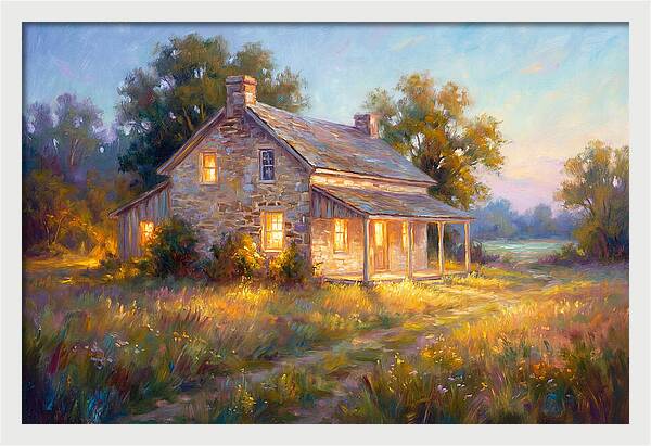 Farmhouse At Dusk