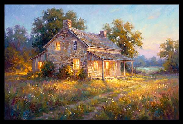 Farmhouse At Dusk