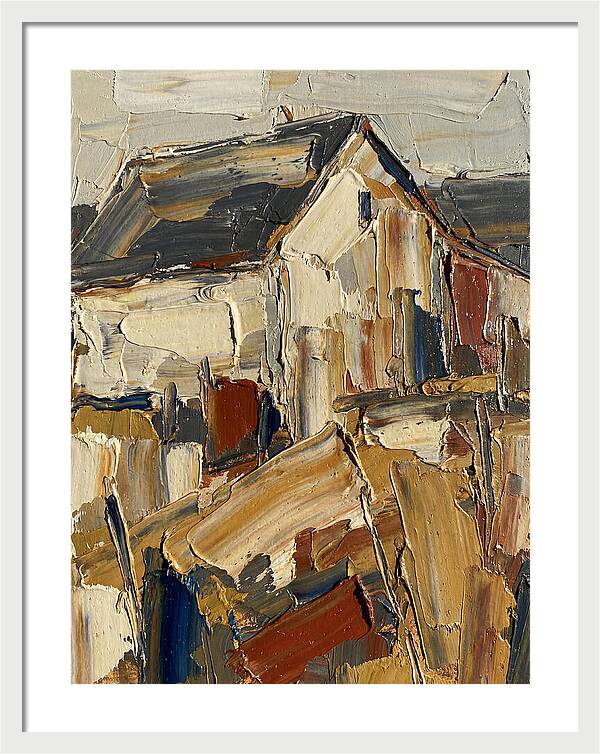 Farmhouse In Palette Knife Style