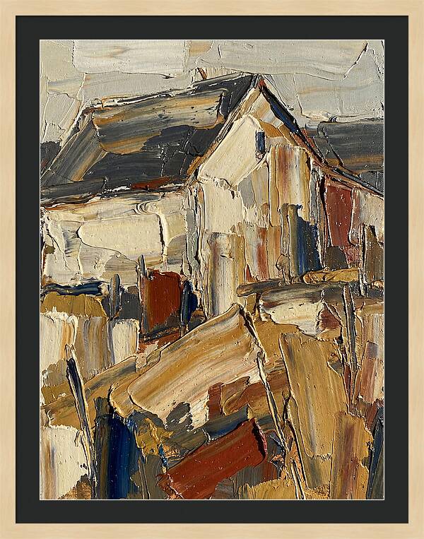 Farmhouse In Palette Knife Style