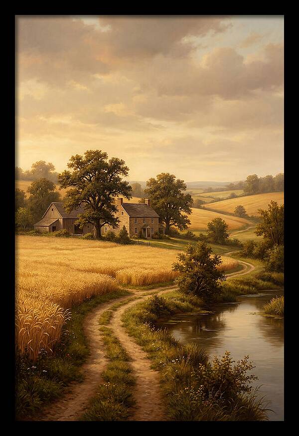Farmhouse Serenity At Dusk
