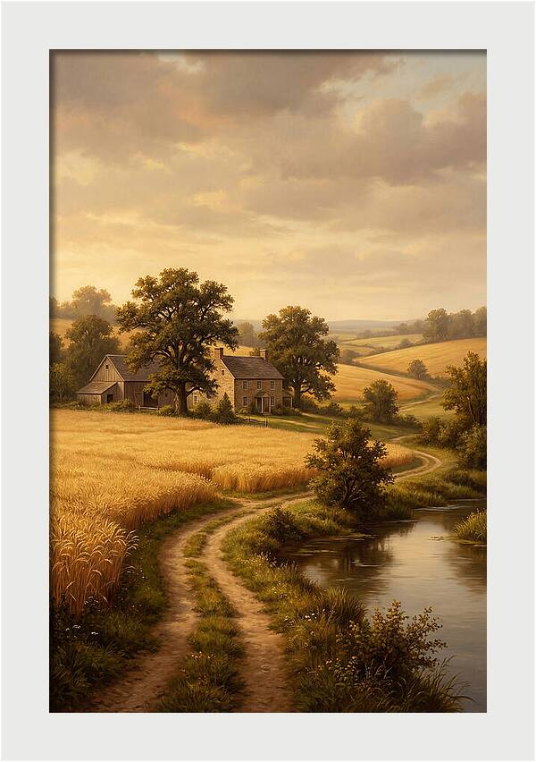 Farmhouse Serenity At Dusk