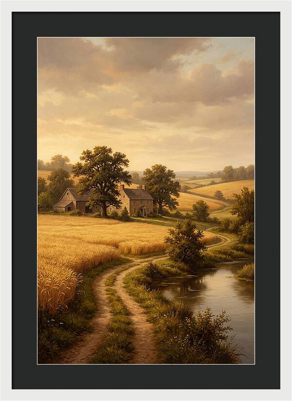 Farmhouse Serenity At Dusk