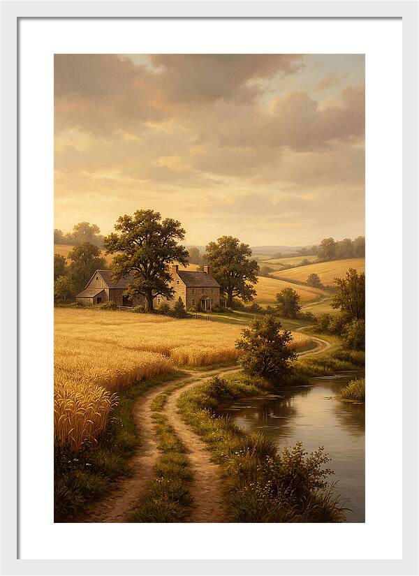 Farmhouse Serenity At Dusk