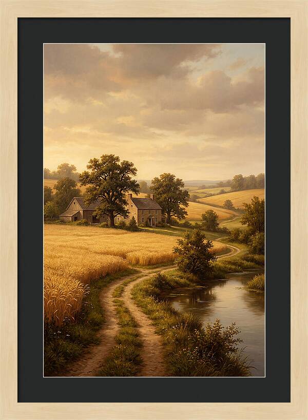 Farmhouse Serenity At Dusk