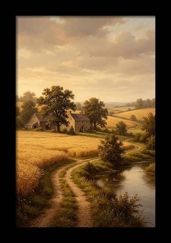 Farmhouse Serenity At Dusk