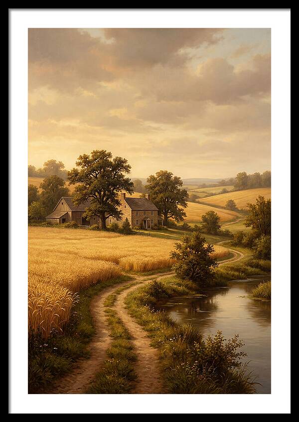 Farmhouse Serenity At Dusk