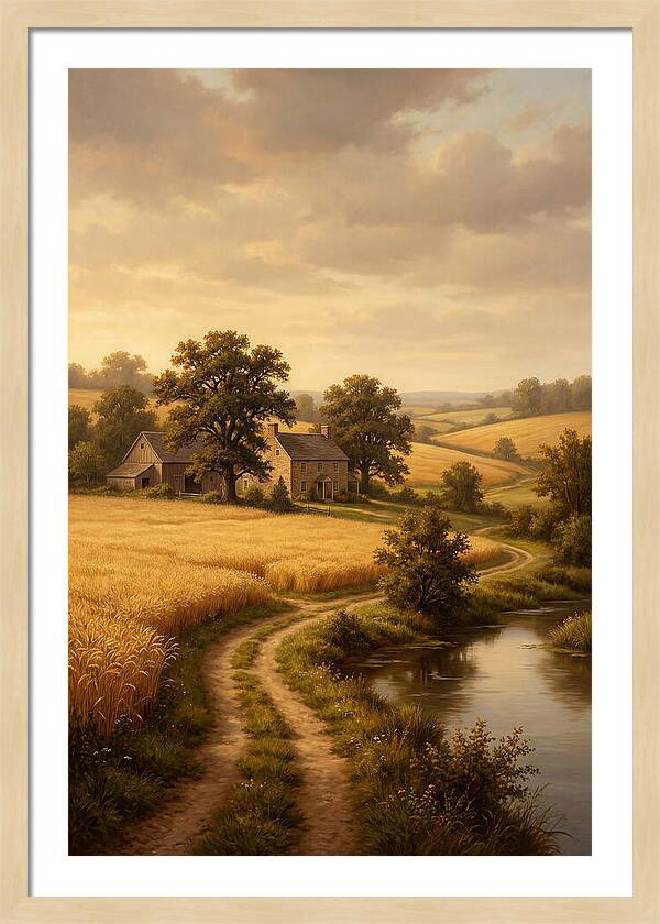 Farmhouse Serenity At Dusk