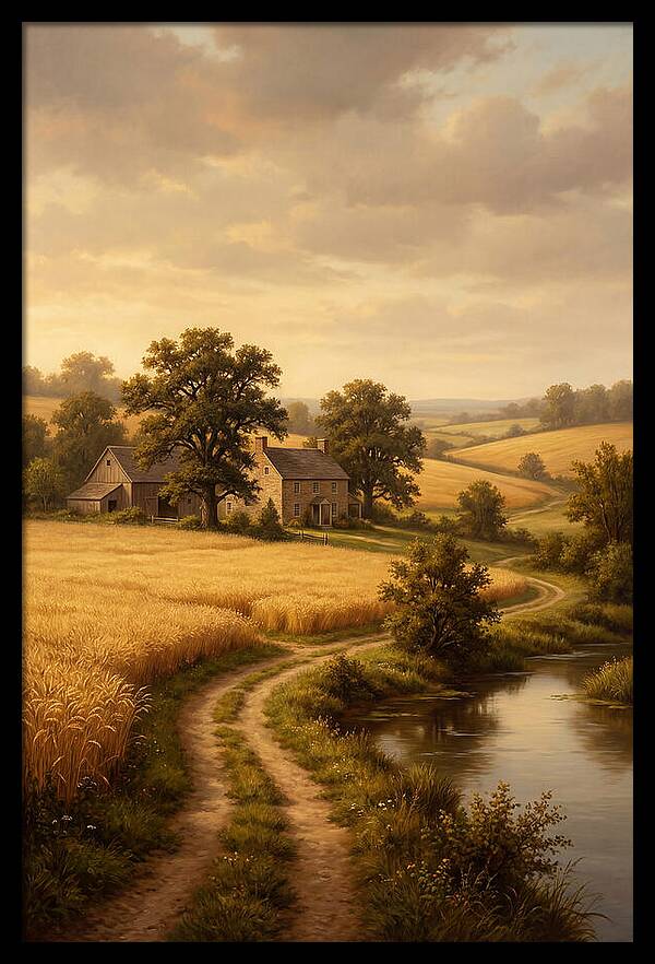 Farmhouse Serenity At Dusk