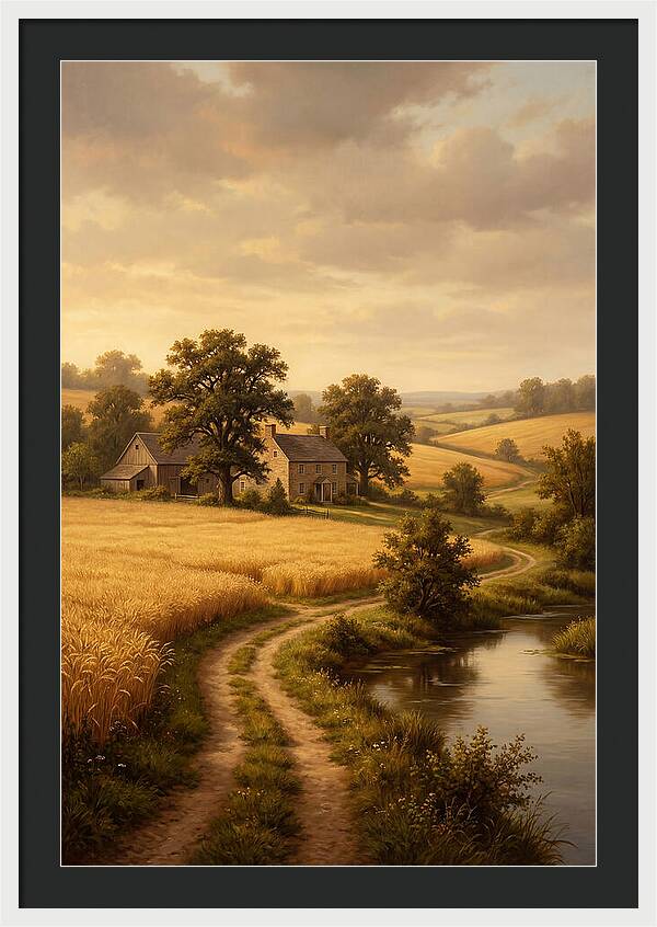 Farmhouse Serenity At Dusk