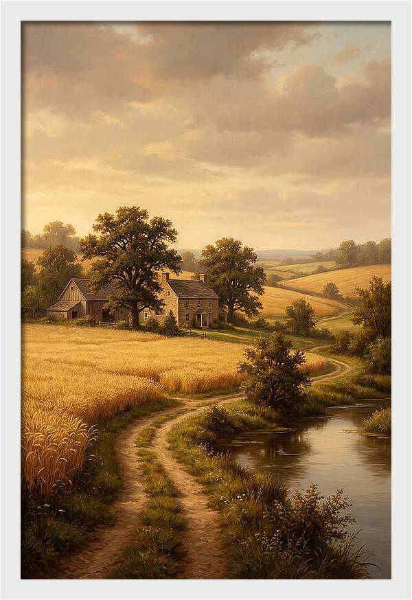 Farmhouse Serenity At Dusk