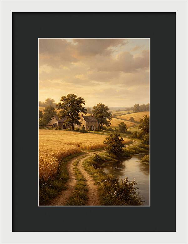 Farmhouse Serenity At Dusk