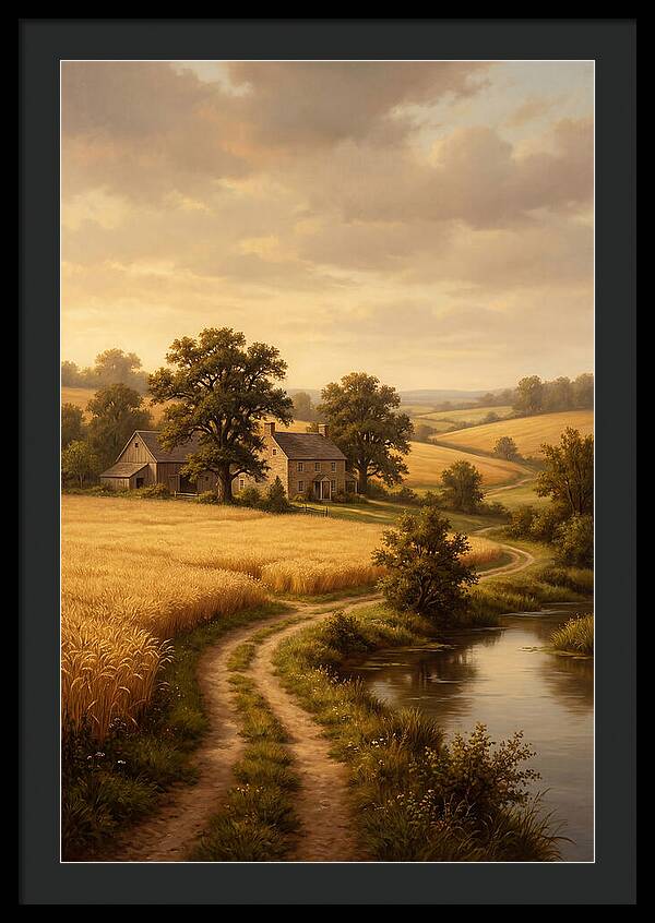 Farmhouse Serenity At Dusk