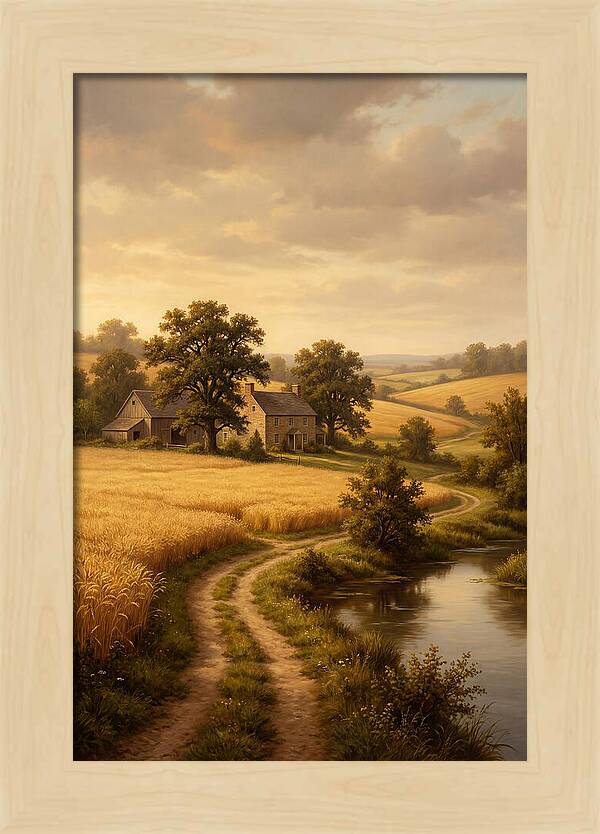 Farmhouse Serenity At Dusk