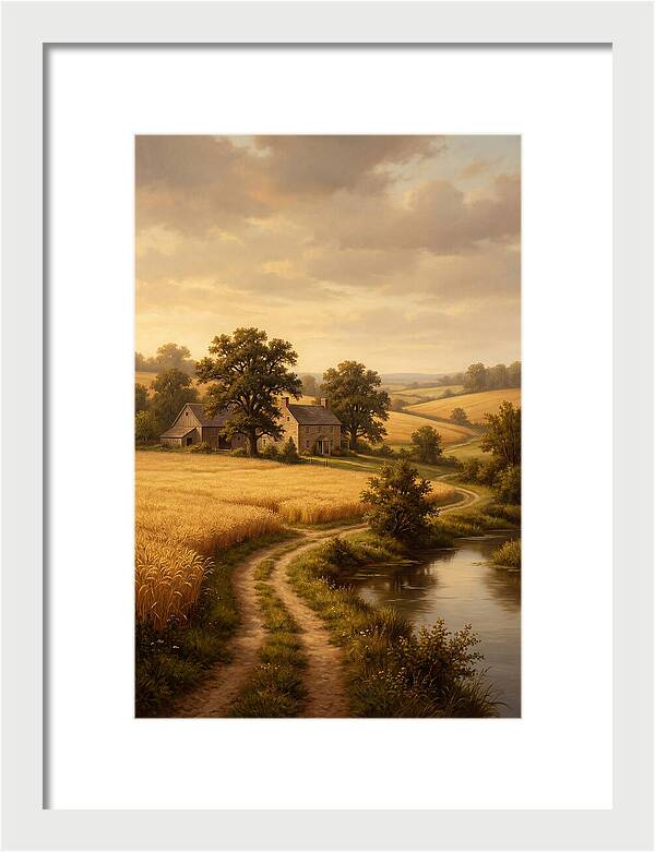 Farmhouse Serenity At Dusk
