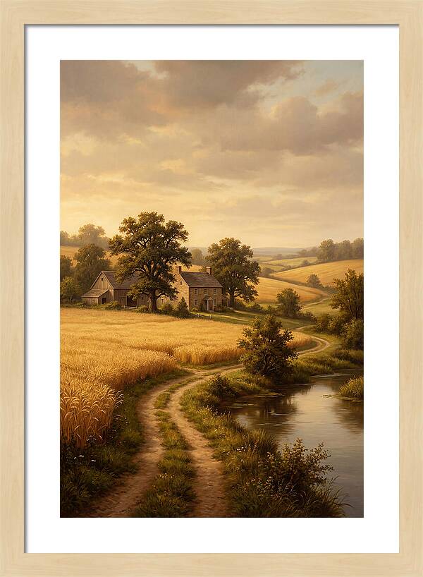 Farmhouse Serenity At Dusk