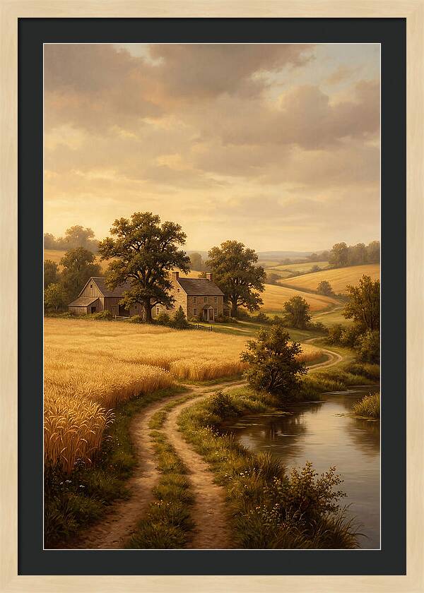 Farmhouse Serenity At Dusk