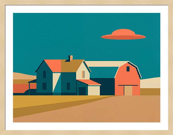 Farmhouse Under A Colorful Sky