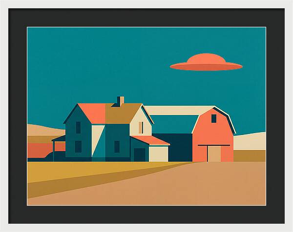 Farmhouse Under A Colorful Sky