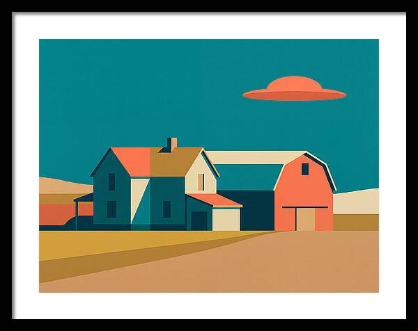 Farmhouse Under A Colorful Sky