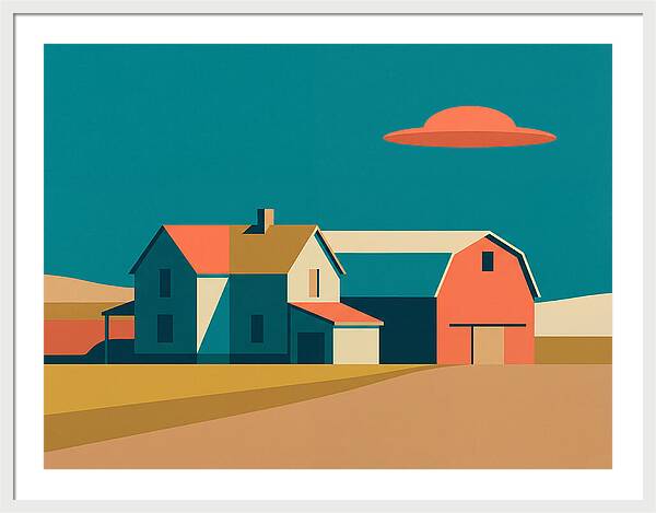 Farmhouse Under A Colorful Sky