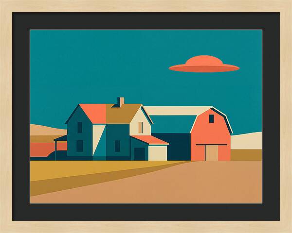 Farmhouse Under A Colorful Sky