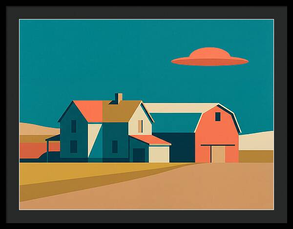 Farmhouse Under A Colorful Sky